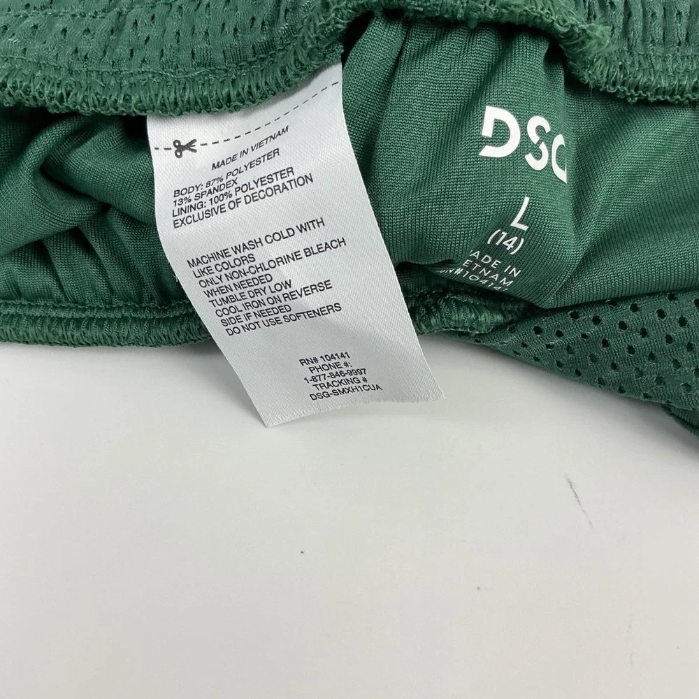 DSG Girls Large L (14) Highland Green‎ Mesh Stride Run Shorts NWT Mid Rise